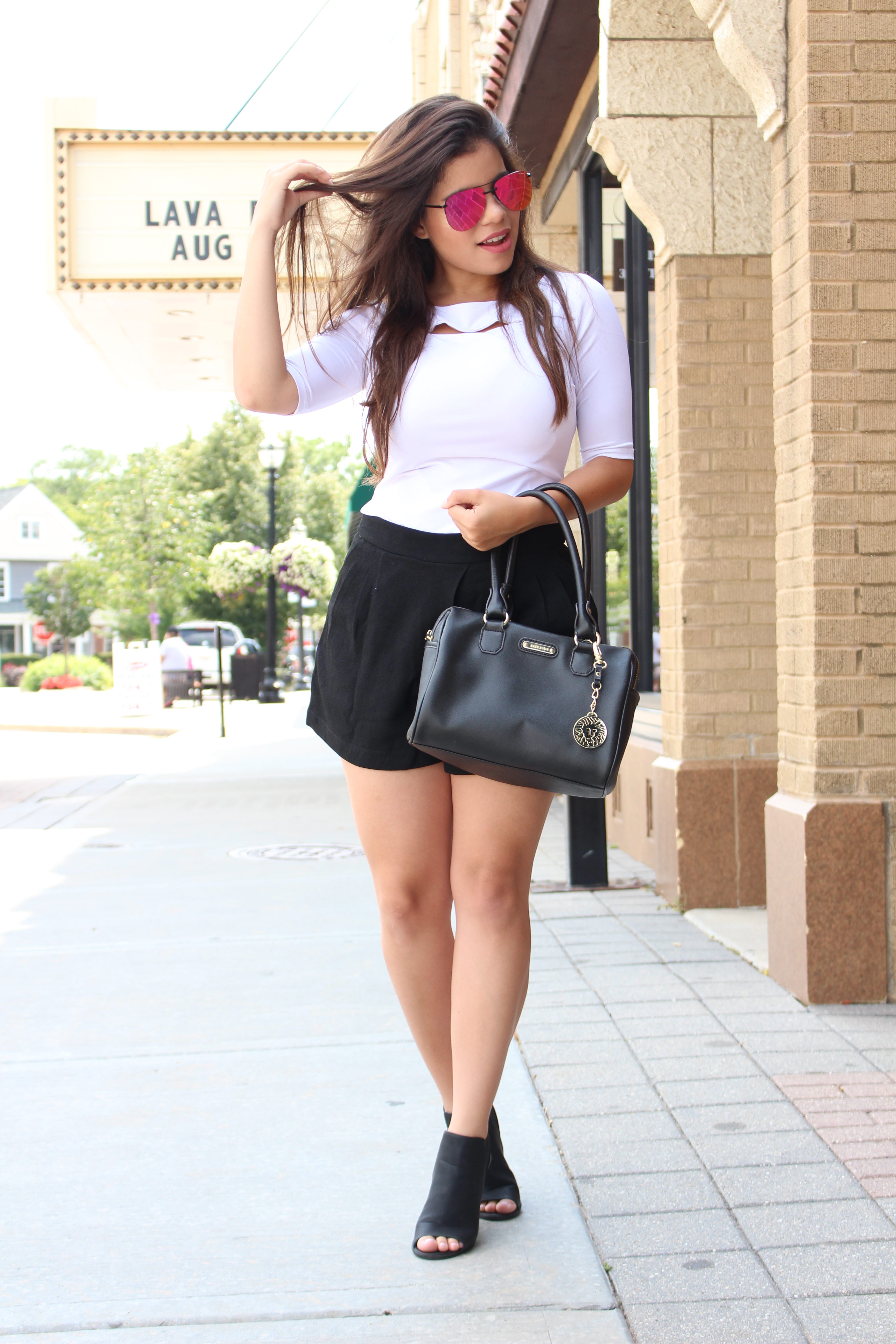 Black and White OOTD ann klein summer casual outfti call it spring shoes quay australia the playa details OOTN date night outfit by Tu Fashion Petite Alejandra Avila